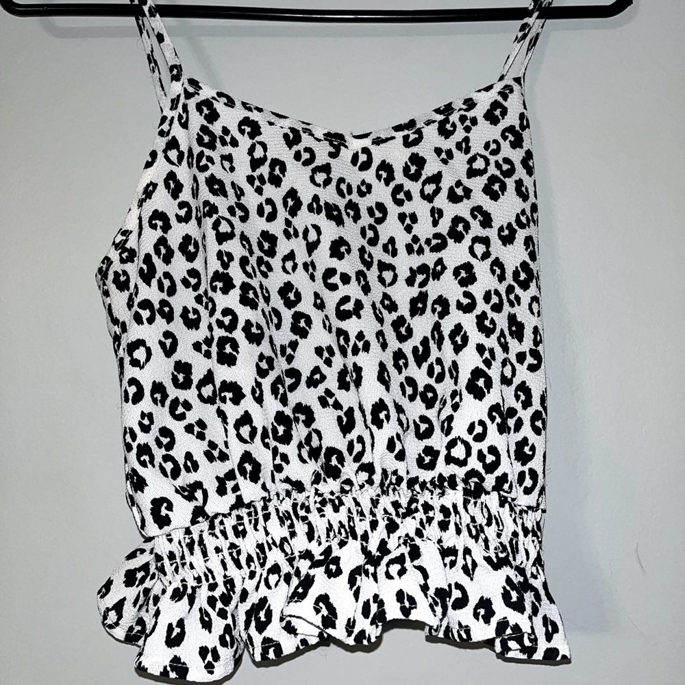 Puffy ruched cropped tank